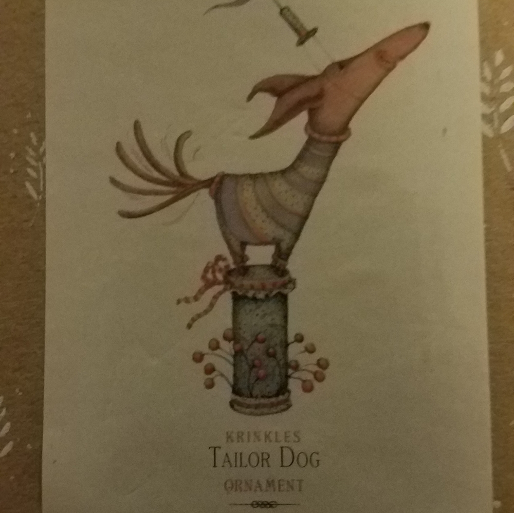 Nib patience brewster krinkles tailor dog ornament